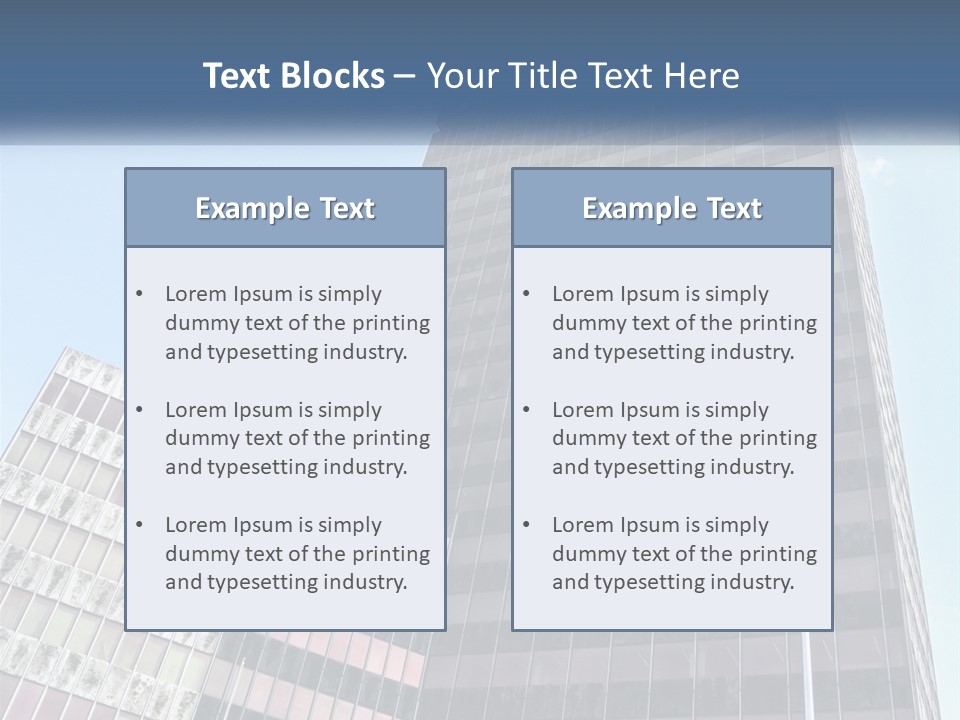 A Tall Building With A Blue Sky In The Background PowerPoint Template