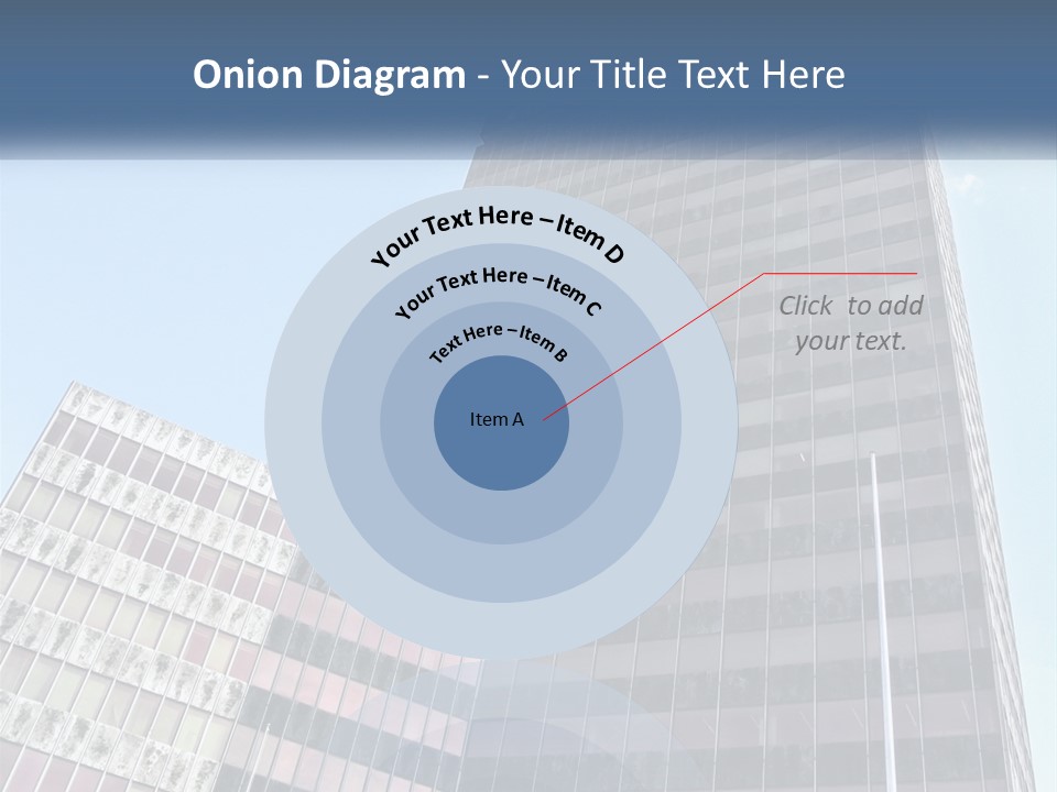 A Tall Building With A Blue Sky In The Background PowerPoint Template