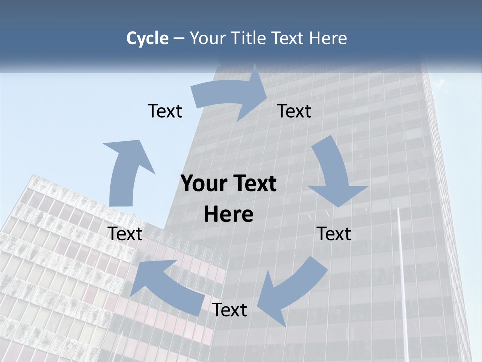 A Tall Building With A Blue Sky In The Background PowerPoint Template