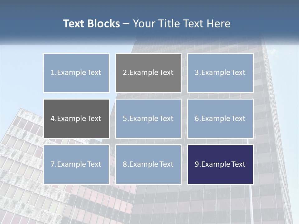 A Tall Building With A Blue Sky In The Background PowerPoint Template