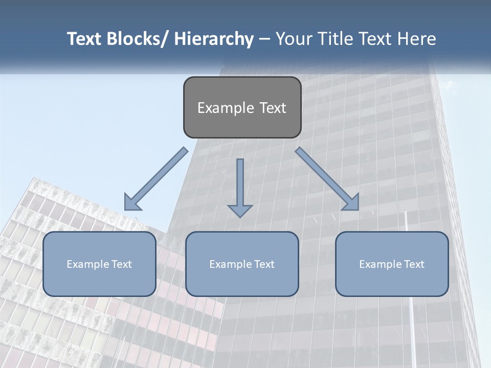 A Tall Building With A Blue Sky In The Background PowerPoint Template