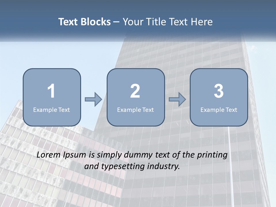 A Tall Building With A Blue Sky In The Background PowerPoint Template