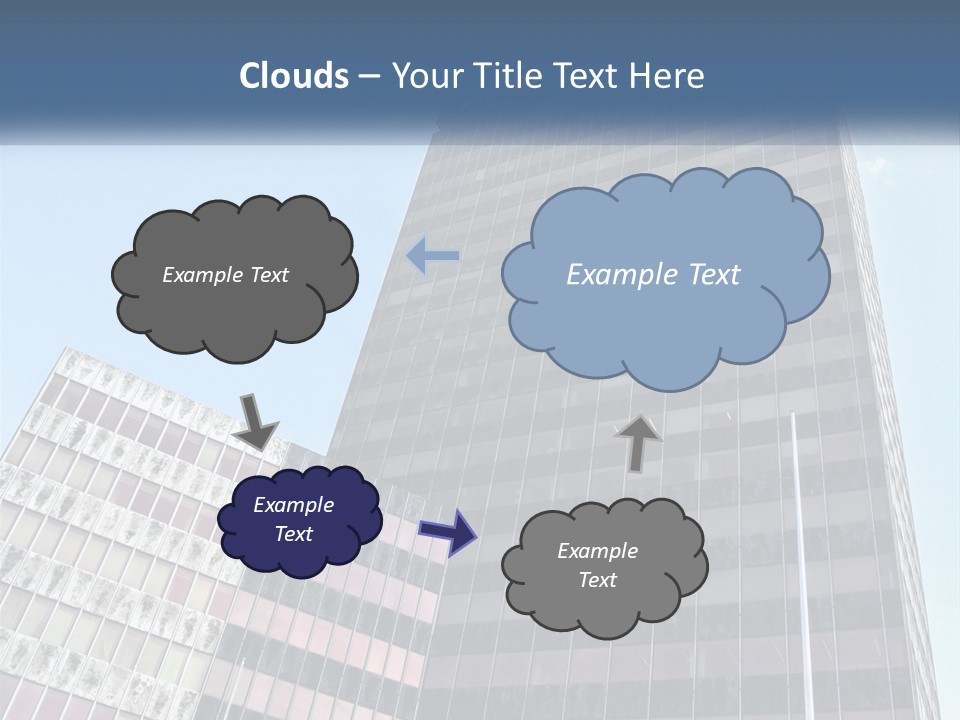 A Tall Building With A Blue Sky In The Background PowerPoint Template
