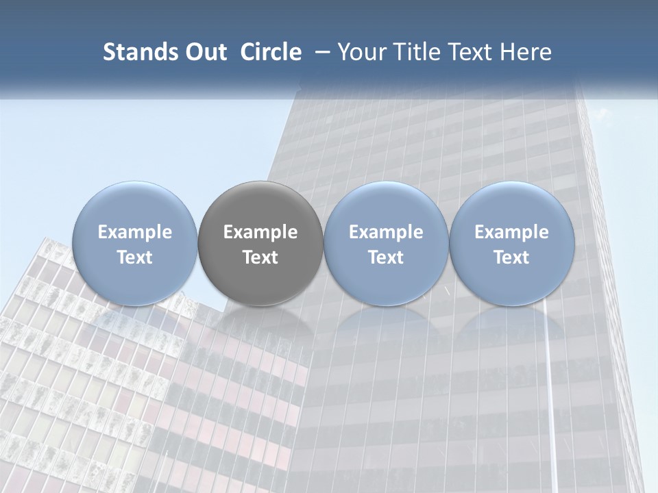A Tall Building With A Blue Sky In The Background PowerPoint Template