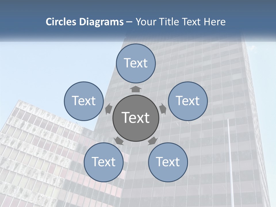 A Tall Building With A Blue Sky In The Background PowerPoint Template