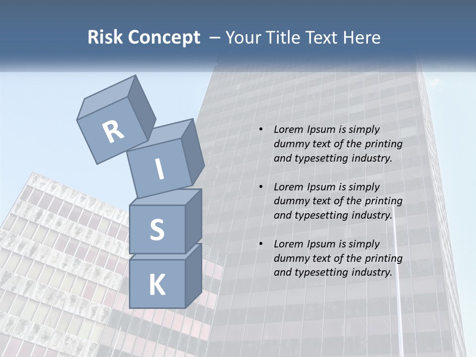 A Tall Building With A Blue Sky In The Background PowerPoint Template