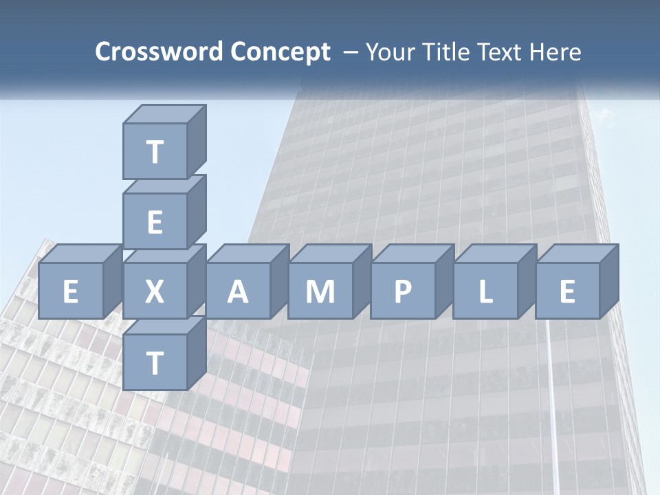 A Tall Building With A Blue Sky In The Background PowerPoint Template