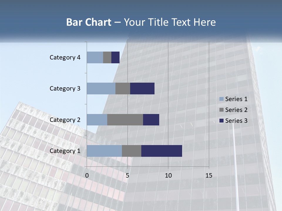 A Tall Building With A Blue Sky In The Background PowerPoint Template