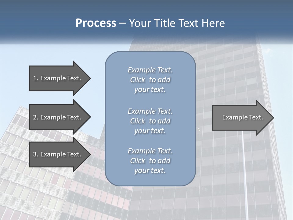 A Tall Building With A Blue Sky In The Background PowerPoint Template