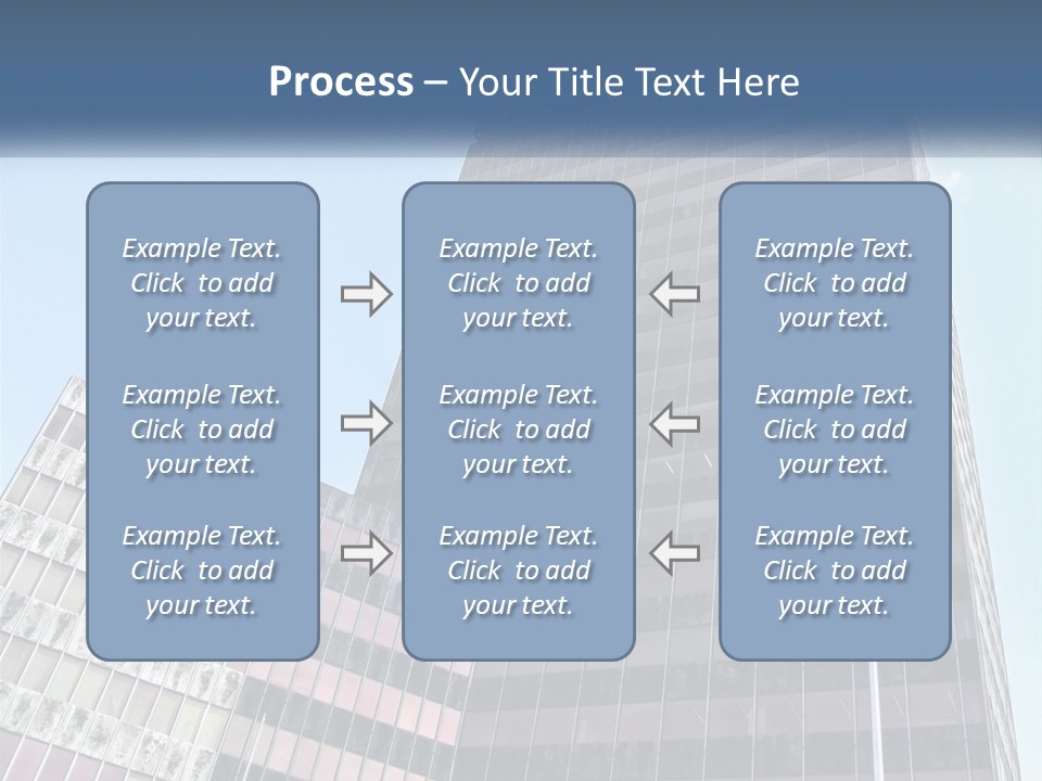 A Tall Building With A Blue Sky In The Background PowerPoint Template