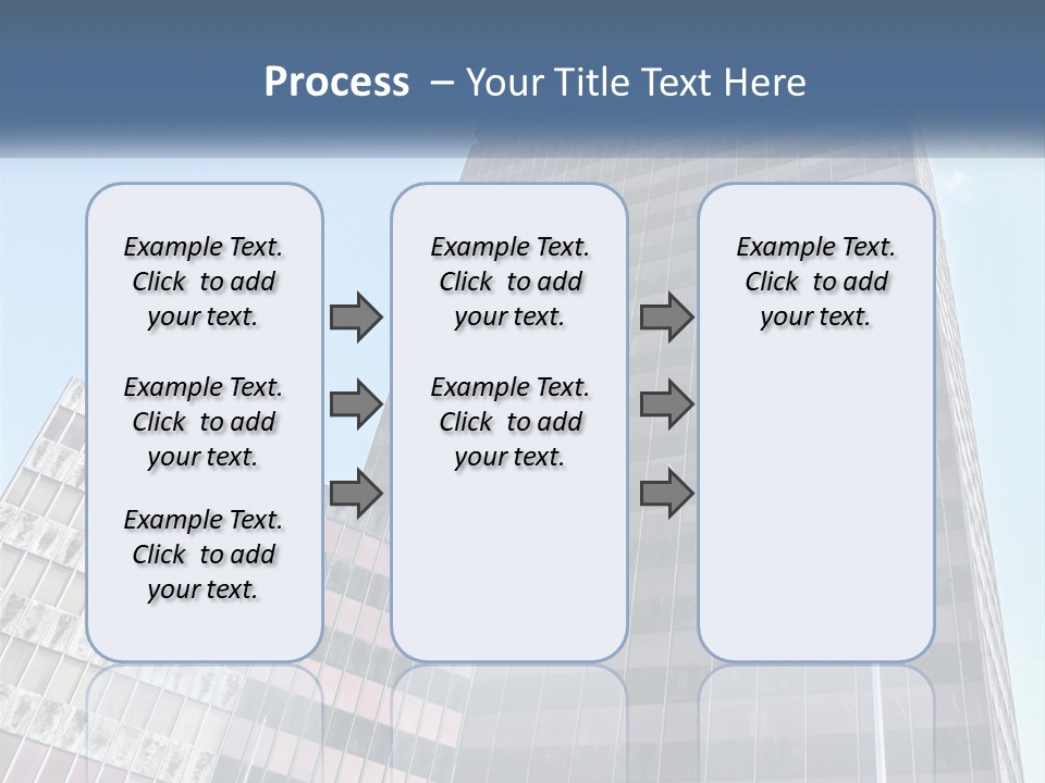 A Tall Building With A Blue Sky In The Background PowerPoint Template