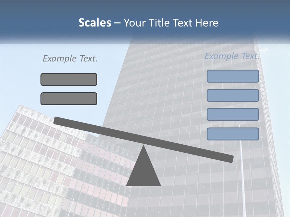 A Tall Building With A Blue Sky In The Background PowerPoint Template