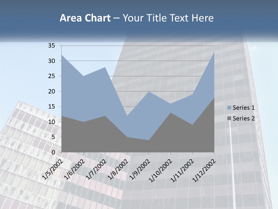A Tall Building With A Blue Sky In The Background PowerPoint Template