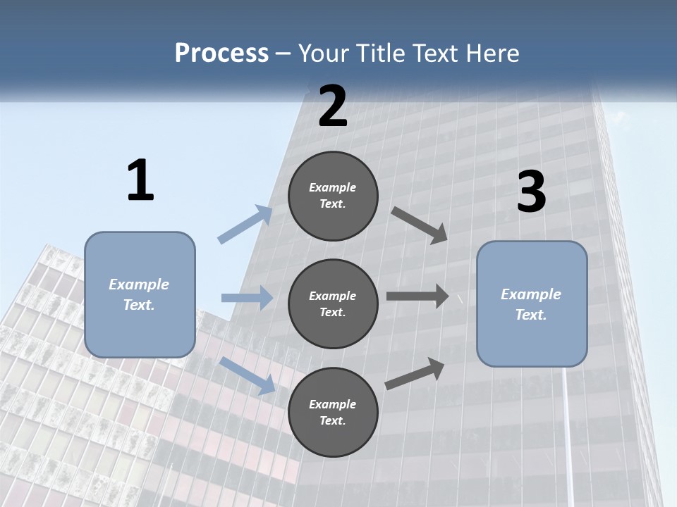 A Tall Building With A Blue Sky In The Background PowerPoint Template