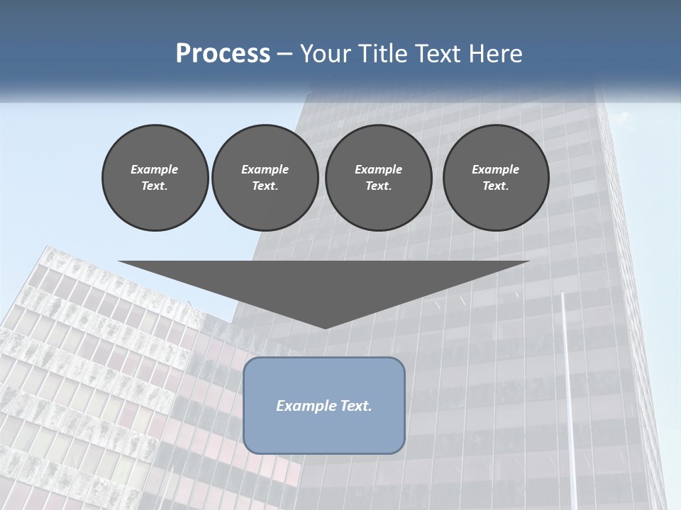 A Tall Building With A Blue Sky In The Background PowerPoint Template