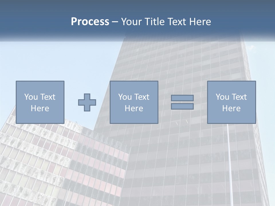 A Tall Building With A Blue Sky In The Background PowerPoint Template