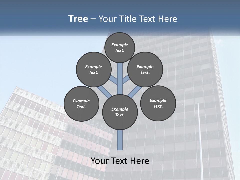 A Tall Building With A Blue Sky In The Background PowerPoint Template