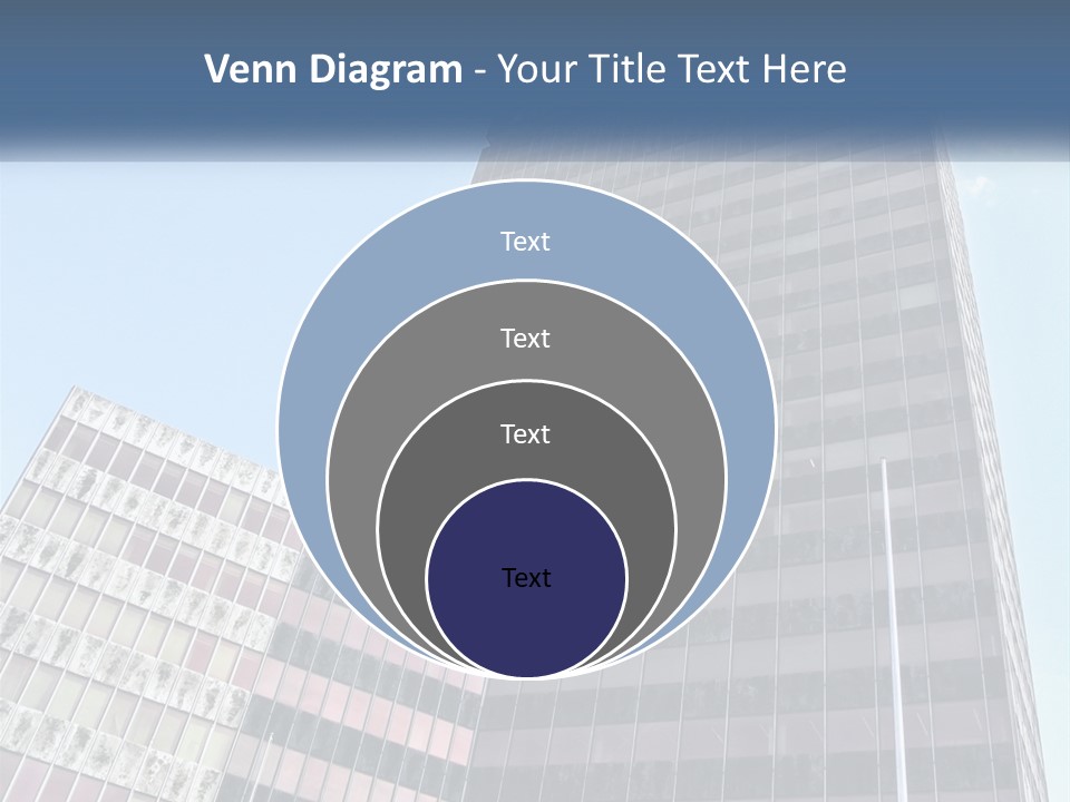 A Tall Building With A Blue Sky In The Background PowerPoint Template