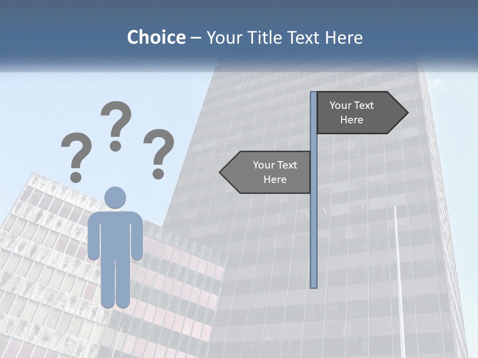 A Tall Building With A Blue Sky In The Background PowerPoint Template