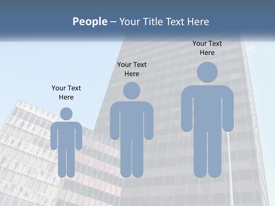 A Tall Building With A Blue Sky In The Background PowerPoint Template