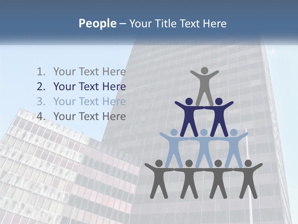 A Tall Building With A Blue Sky In The Background PowerPoint Template