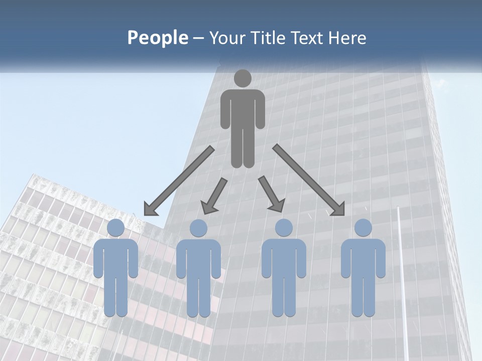 A Tall Building With A Blue Sky In The Background PowerPoint Template
