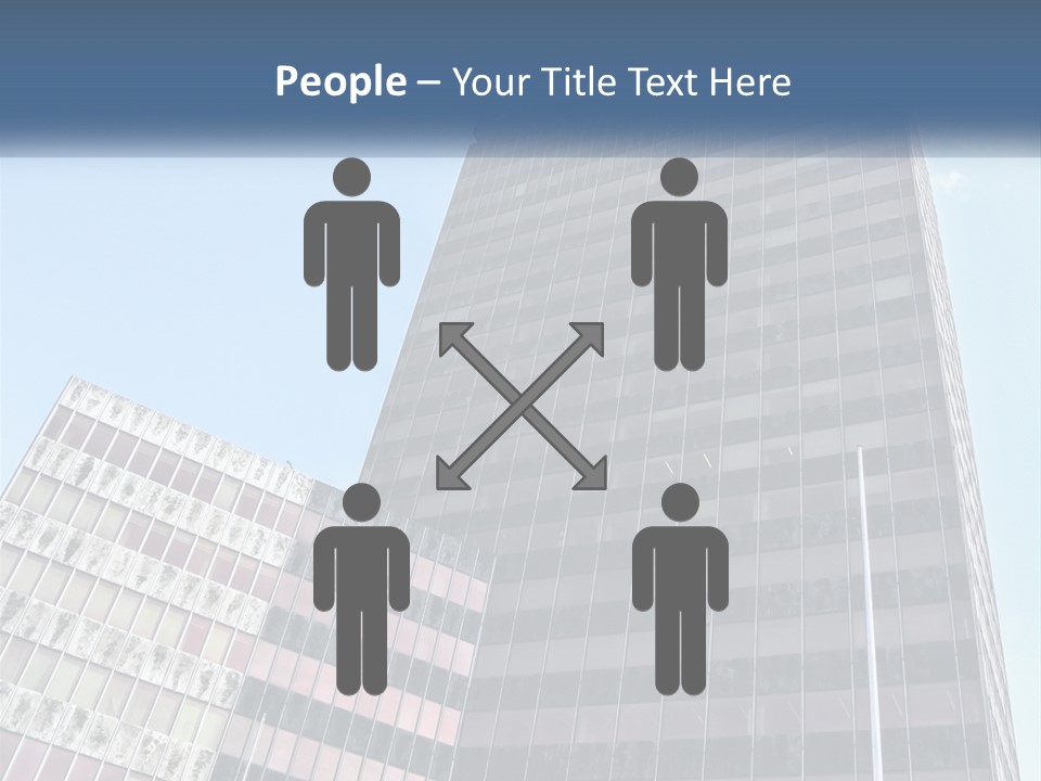 A Tall Building With A Blue Sky In The Background PowerPoint Template