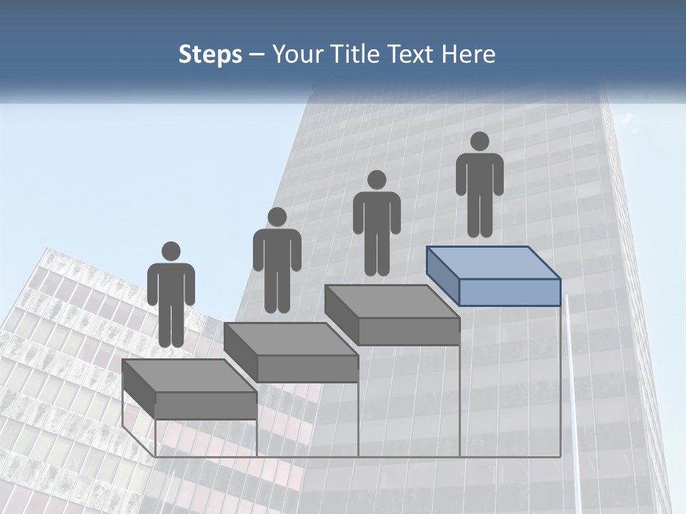 A Tall Building With A Blue Sky In The Background PowerPoint Template