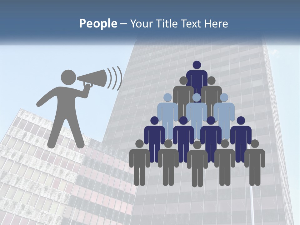 A Tall Building With A Blue Sky In The Background PowerPoint Template