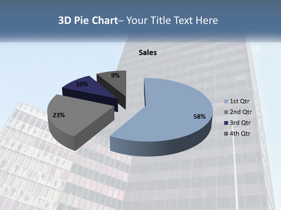A Tall Building With A Blue Sky In The Background PowerPoint Template