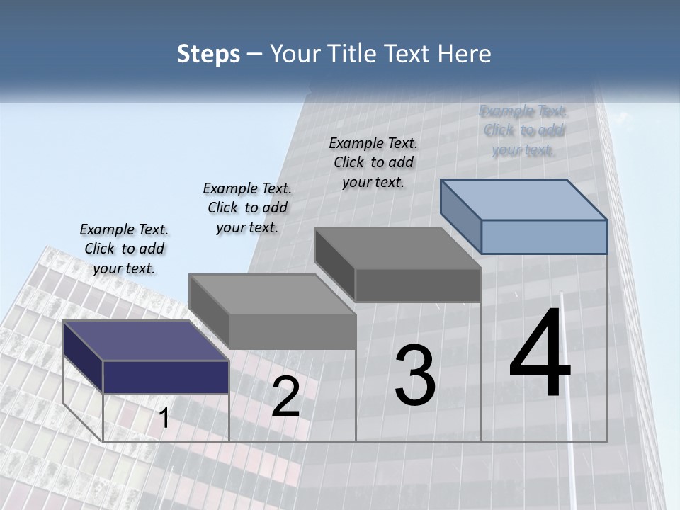 A Tall Building With A Blue Sky In The Background PowerPoint Template