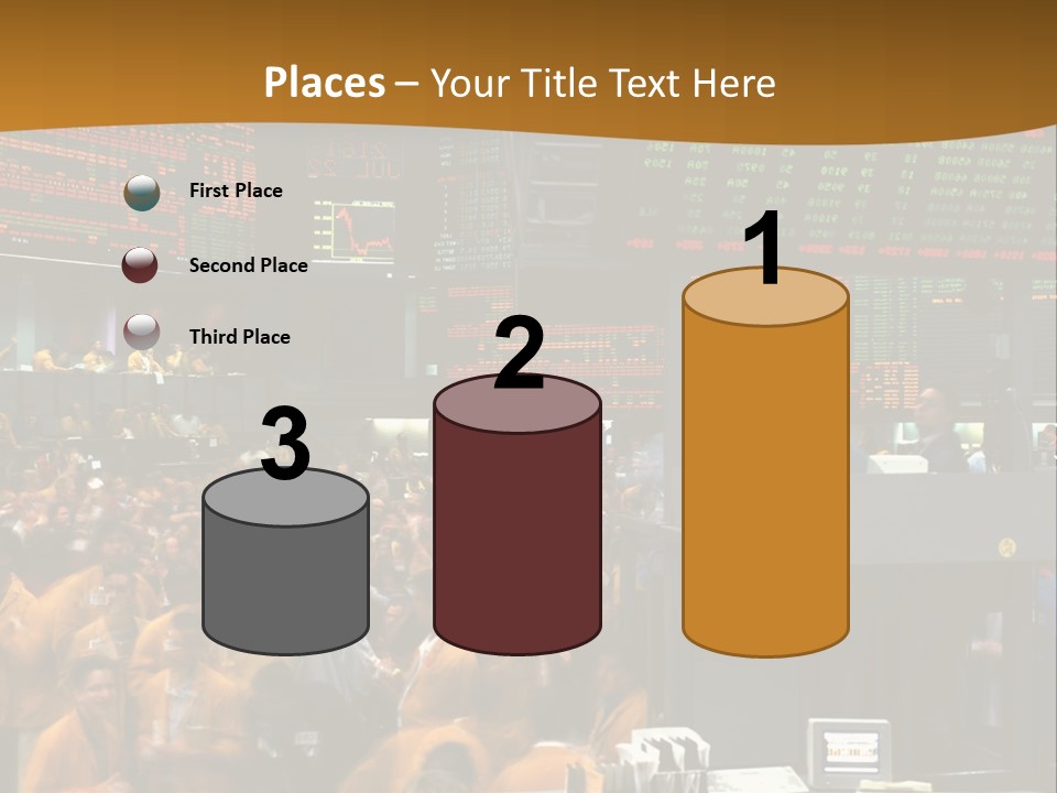 A Large Crowd Of People In A Large Room PowerPoint Template