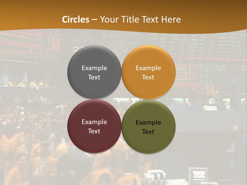 A Large Crowd Of People In A Large Room PowerPoint Template