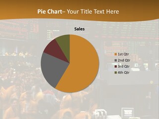 A Large Crowd Of People In A Large Room PowerPoint Template