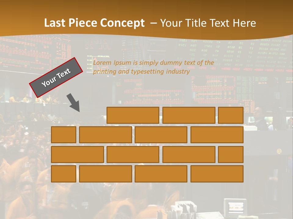 A Large Crowd Of People In A Large Room PowerPoint Template