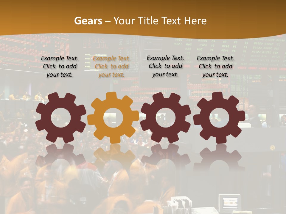 A Large Crowd Of People In A Large Room PowerPoint Template