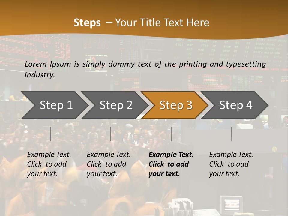A Large Crowd Of People In A Large Room PowerPoint Template