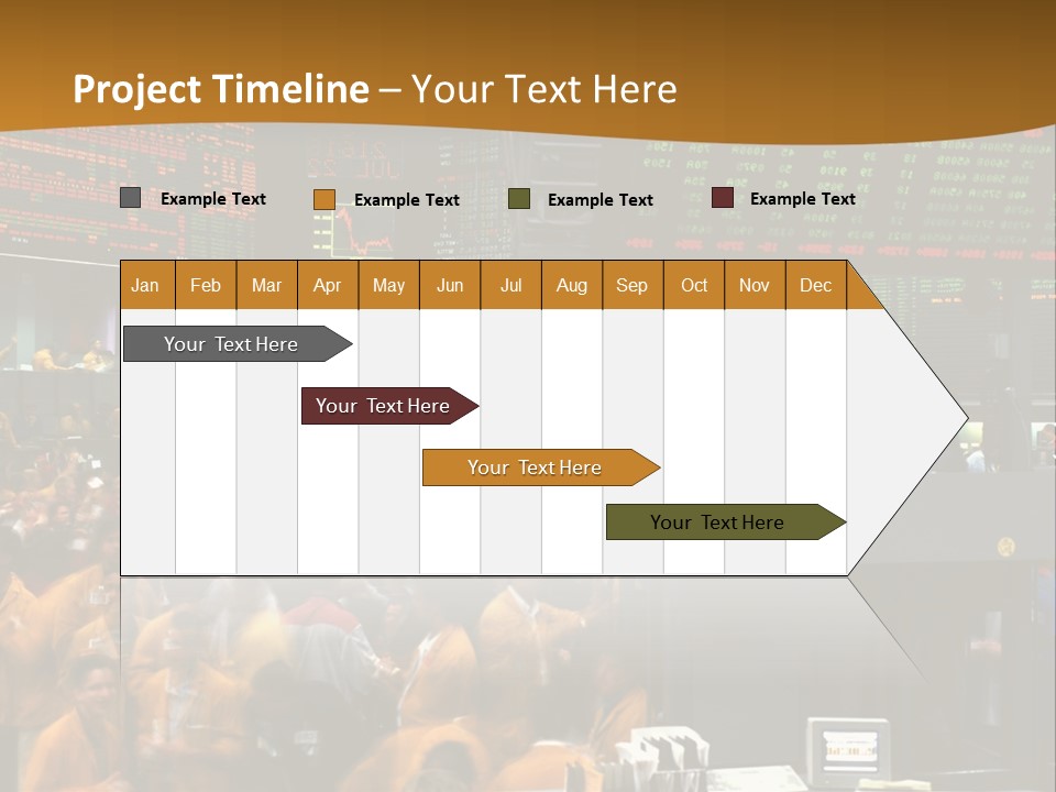 A Large Crowd Of People In A Large Room PowerPoint Template