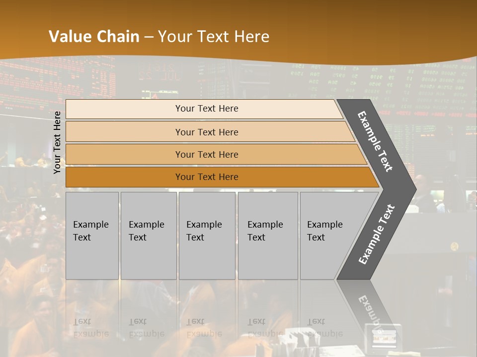 A Large Crowd Of People In A Large Room PowerPoint Template