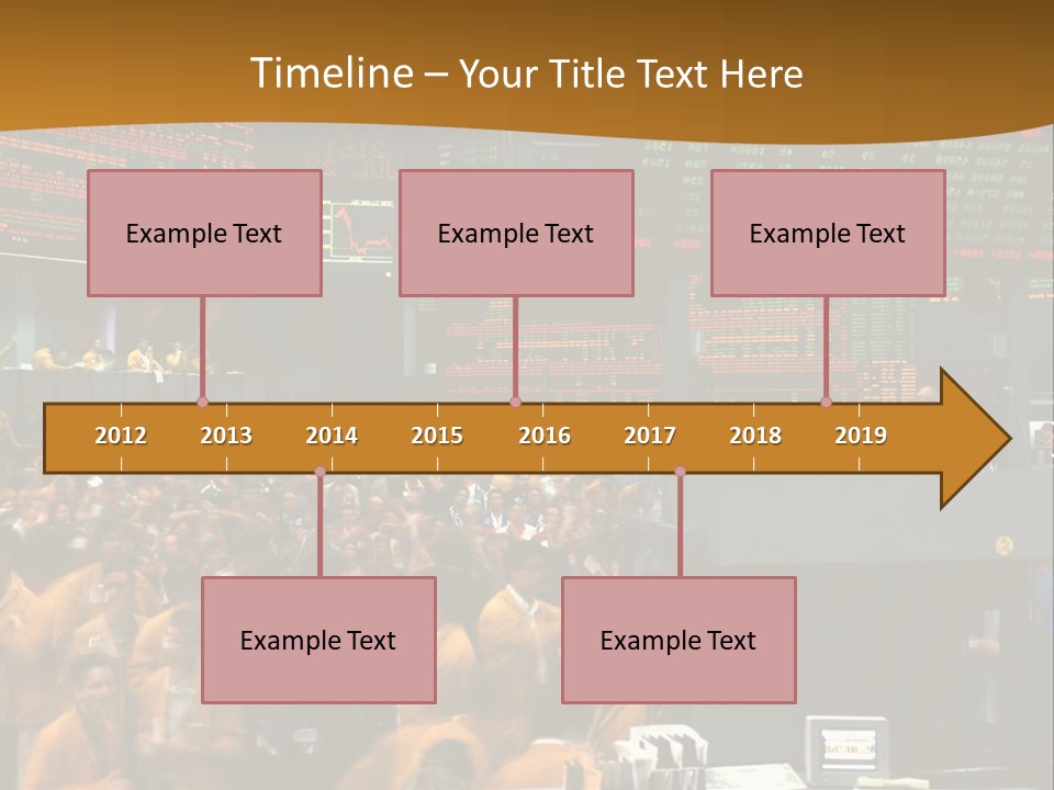 A Large Crowd Of People In A Large Room PowerPoint Template
