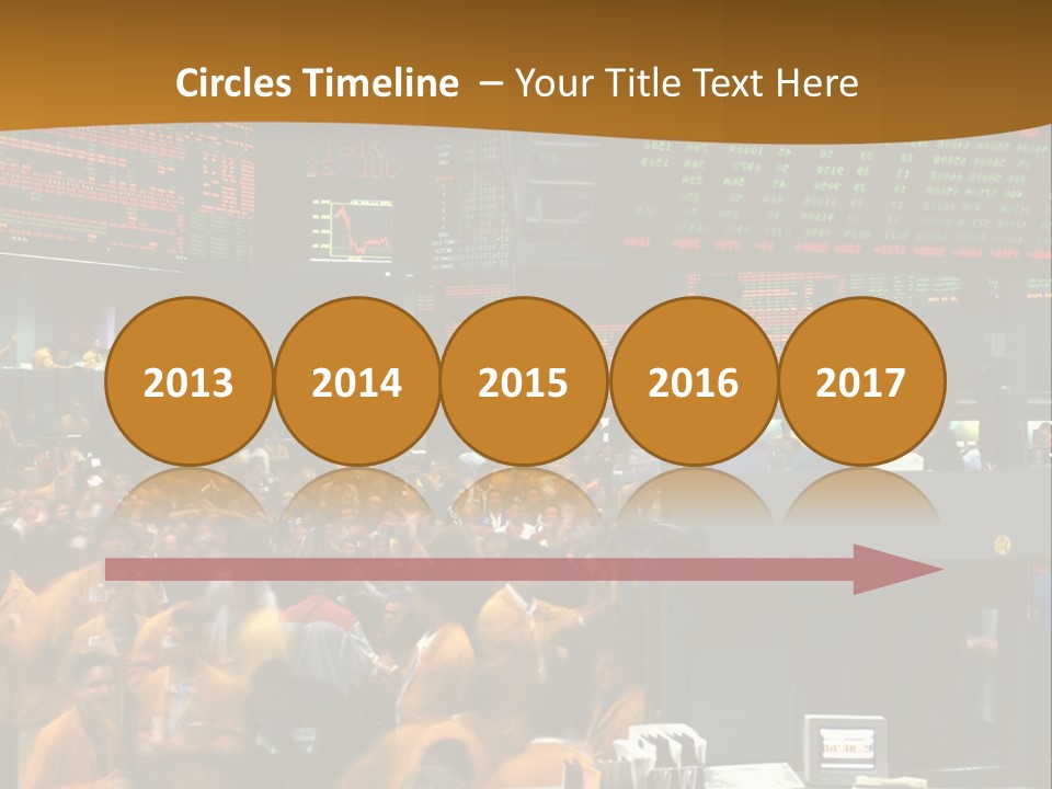 A Large Crowd Of People In A Large Room PowerPoint Template