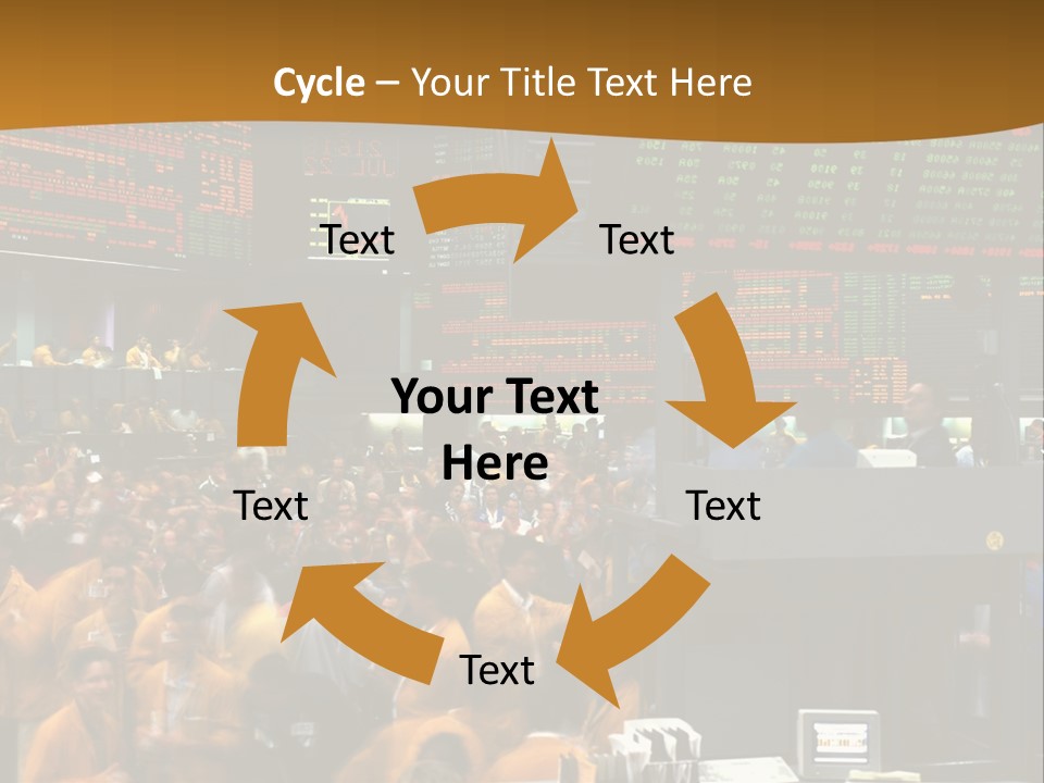 A Large Crowd Of People In A Large Room PowerPoint Template