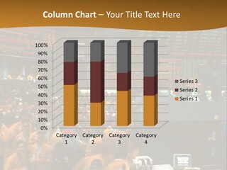 A Large Crowd Of People In A Large Room PowerPoint Template