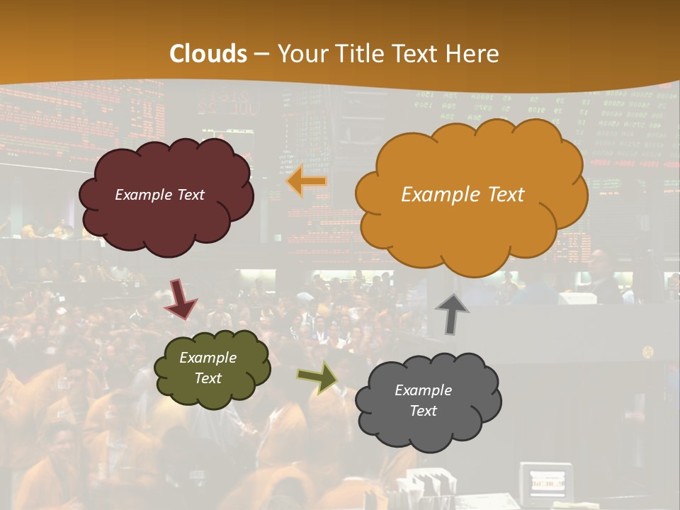 A Large Crowd Of People In A Large Room PowerPoint Template