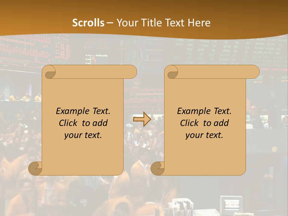 A Large Crowd Of People In A Large Room PowerPoint Template