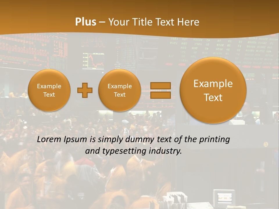 A Large Crowd Of People In A Large Room PowerPoint Template