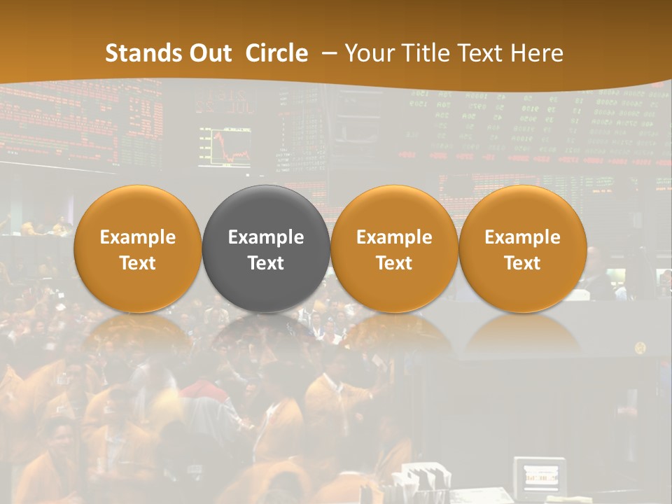 A Large Crowd Of People In A Large Room PowerPoint Template