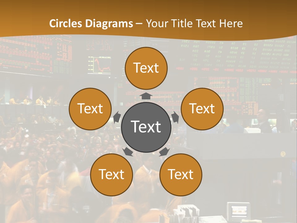 A Large Crowd Of People In A Large Room PowerPoint Template