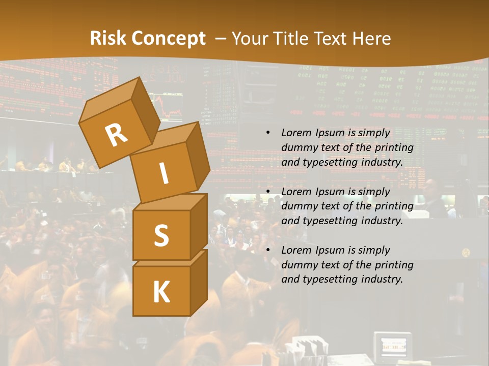 A Large Crowd Of People In A Large Room PowerPoint Template