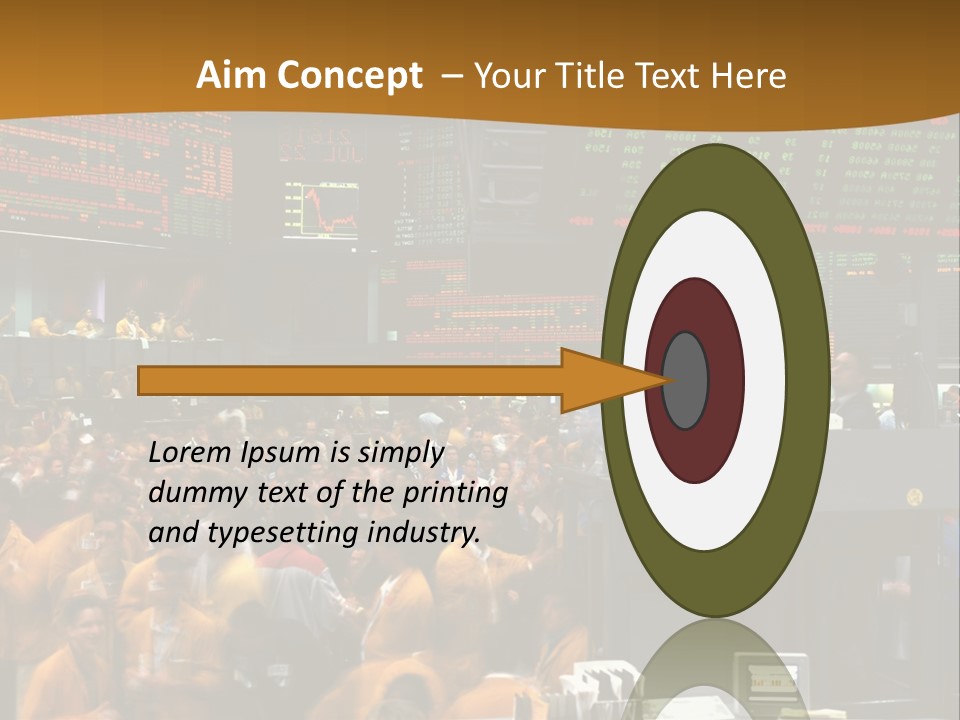 A Large Crowd Of People In A Large Room PowerPoint Template